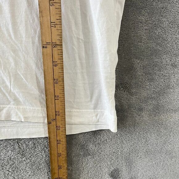 Armani Exchange AX Pima Cotton Ciao White T Shirt 3/4 Sleeve Basic Womens Sz M - Picture 9 of 9